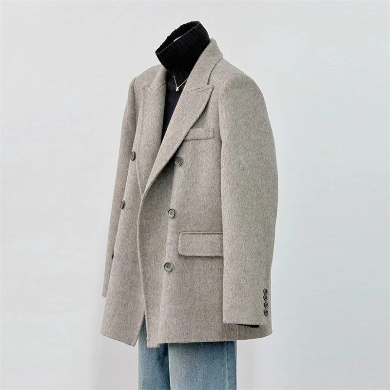 Wool Coat Peacoat - Spring Autumn Women's Double-faced Woolen Coat