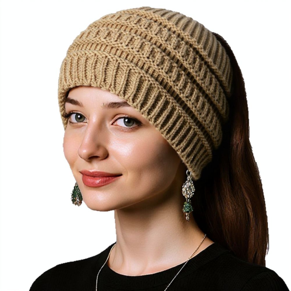 Autumn Winter Knitted Headband - Fleece Ear Warmer Band ulasan dan harga