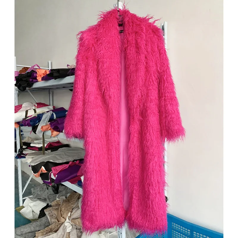 Women Imitation Sheep Faux Fur - Wool Coat Peacoat ulasan dan harga