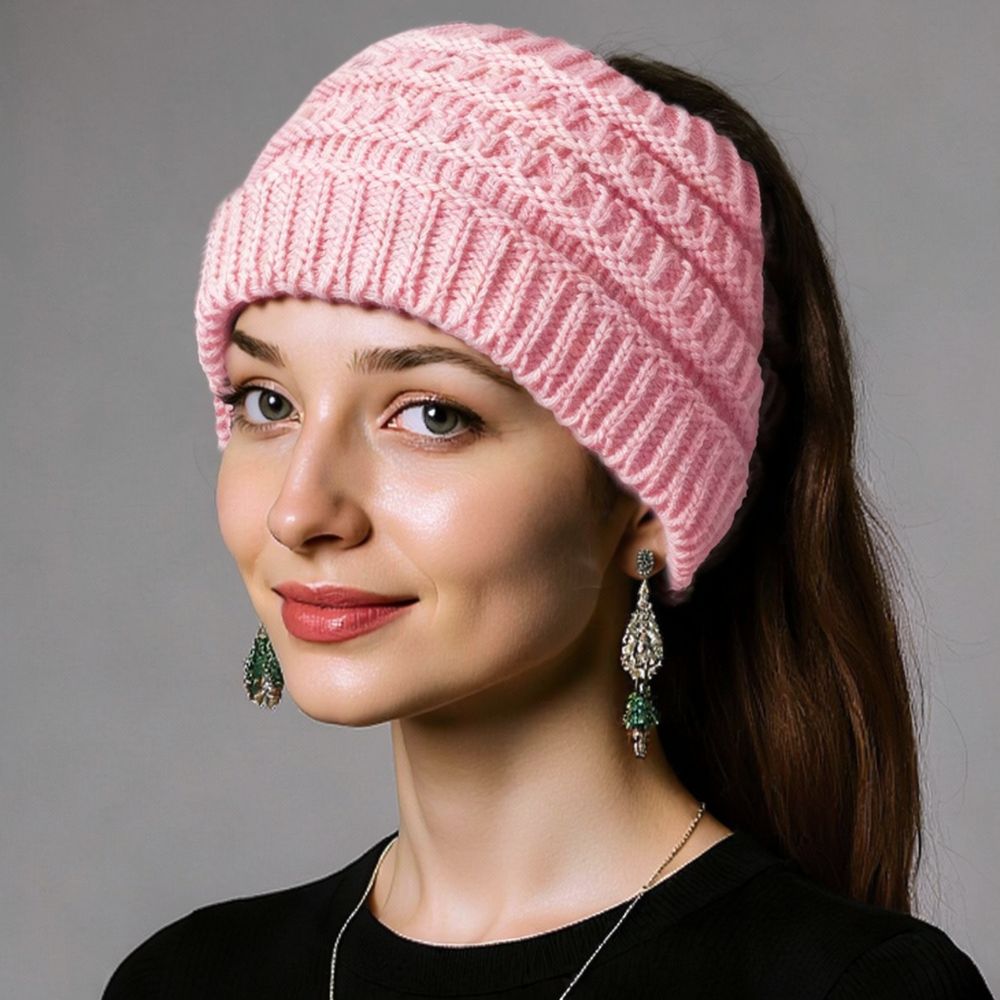 Women Knitted Headband Winter  - Fleece Ear Warmer Band ulasan dan harga