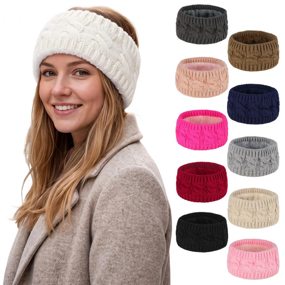 Faux Fur Headband for Winter W - Fleece Ear Warmer Band ulasan dan harga