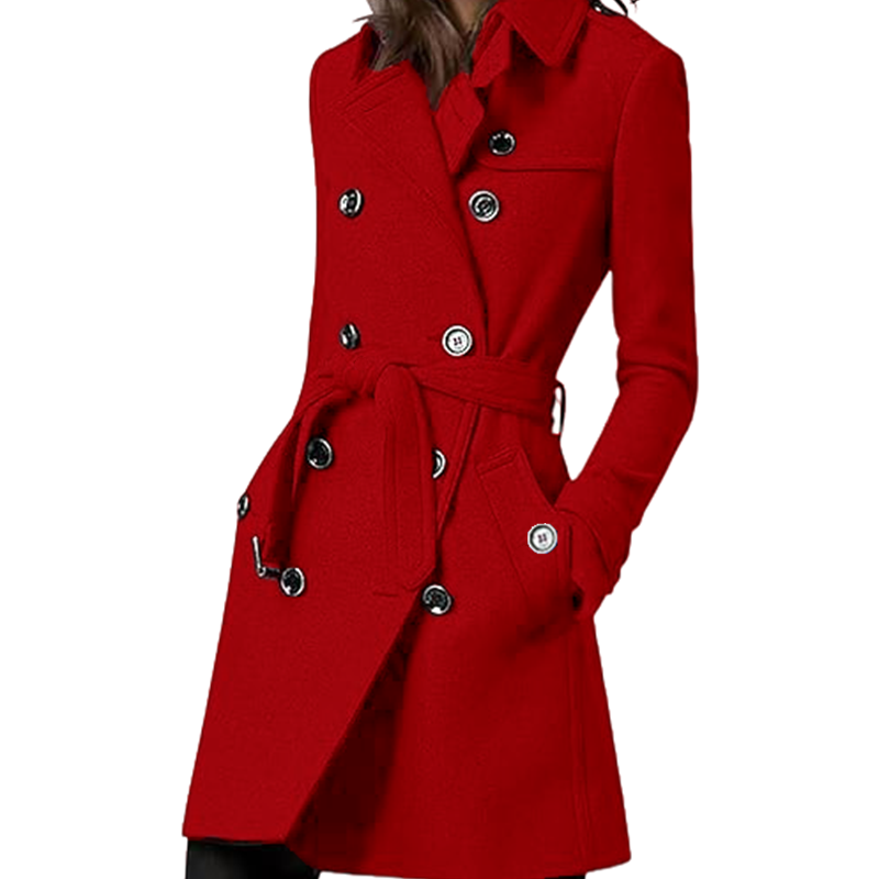 Women's Trench Coat Wool Blend - Wool Coat Peacoat ulasan dan harga