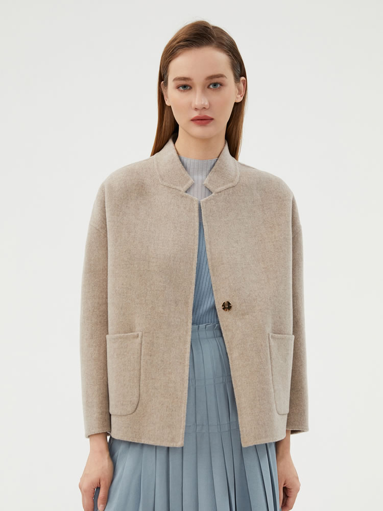 CAIXINGLE 2023 Autumn and Wint - Wool Coat Peacoat ulasan dan harga