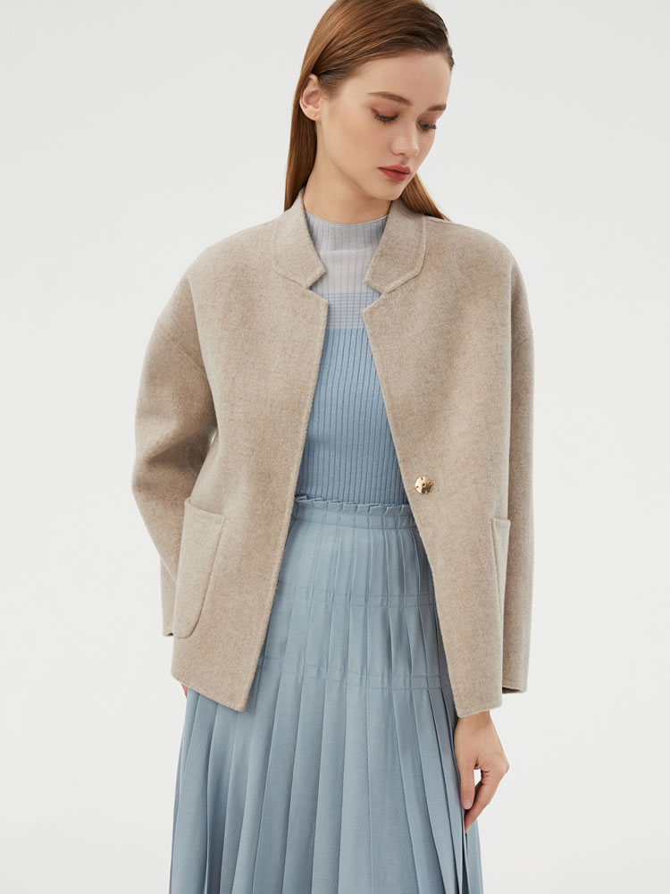 CAIXINGLE 2023 Autumn and Wint - Wool Coat Peacoat ulasan dan harga