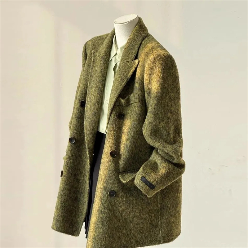 Spring Autumn Women's Double-f - Wool Coat Peacoat ulasan dan harga